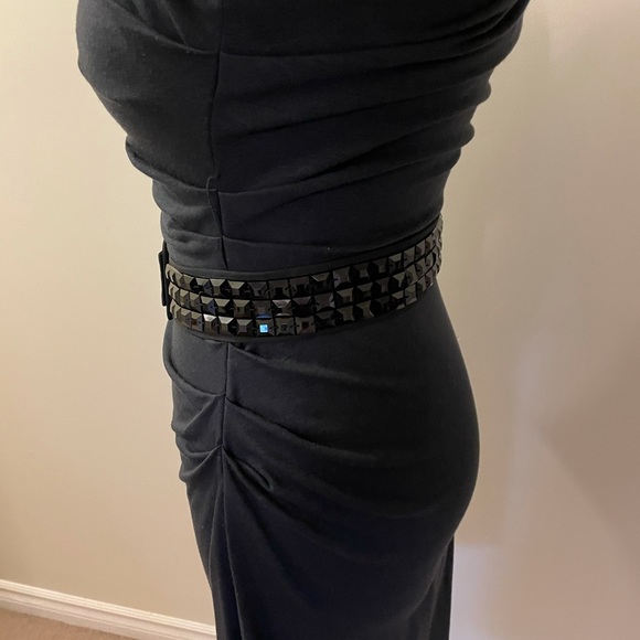 BCBGMaxAzria one shoulder dress with belt - Picture 10 of 13